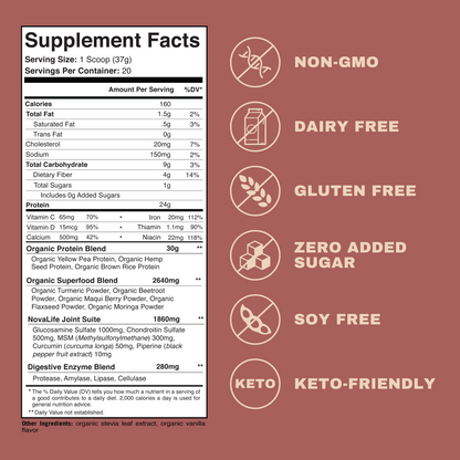 NovaLife® Joint Health Plant Based Protein Powder